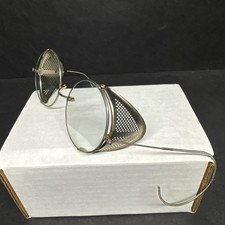 Vintage Cesco Safety Goggles Stamped "U.S.A." Steampunk Motorcycle Glasses