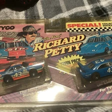 Tyco Richard Petty NASCAR Twin Pack 1:64 Slot Cars NIP