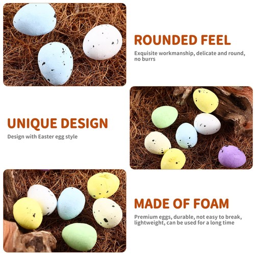 100pcs Artificial Bird Eggs Speckled Mini Fake Foam Eggs for DIY Crafts Easte... - Picture 3 of 9