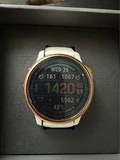 Garmin Fenix 6s Pro Smartwatch 42mm - Rose Gold with a white strap