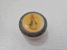 Danforth Pewter 1998 My First Tooth Keepsake Jar Box with Rabbit Bunny