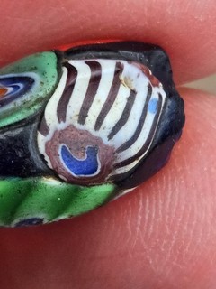 Rare ROOSTER Millefiori Venetian Glass Trade Bead