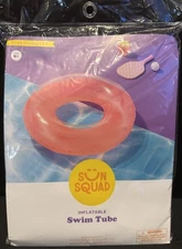 Sun Squad 31" Inflatable Swimming Tube Pink Pool Float