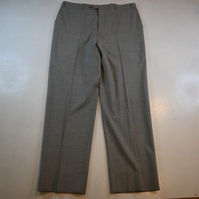 Canali 1934 35x32 Gray 100% Wool Classic Italy Flat Front Dress Mens Pants