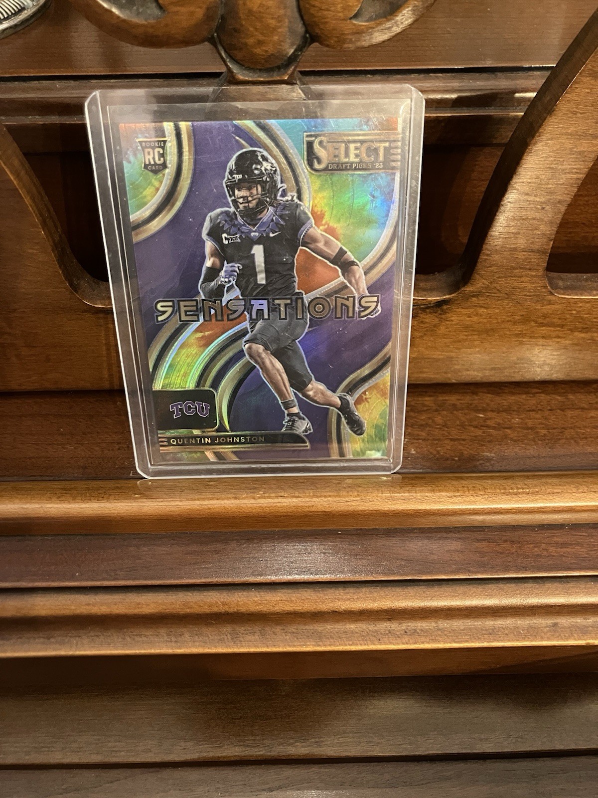 2023 Select Draft Picks Sensations Quentin Johnston #SEN-QJ Tie-Dye /25 (RC)