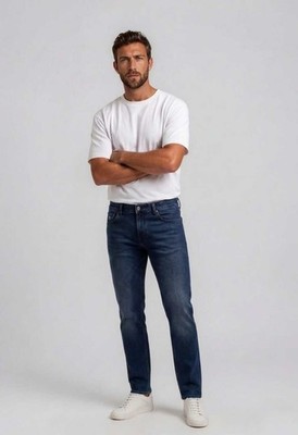 Stefano Ricci Tailored Fit Luxury Denim Jeans with SR Logo Detail