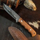 9.1" Collector Damascus Hunting Bush craft Full tang Knife+Wood Handle — photo 5