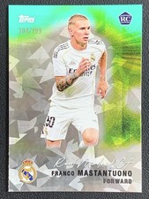 Franco Mastantuono 2025-26 Topps Real Madrid Cf Team Set Aqua Icy RC /199 #26