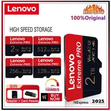 Micro SD Memory Card 512GB. High speed Lenovo 512Gb. Class 10