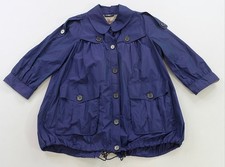 Rare Vintage BURBERRY London Button Front Drawcord Jacket 2000s Blue Women  s 4