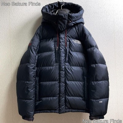 NORTH FACE Logo Hoodie Summit Series Navy Down Jacket Coat Blouson Men M