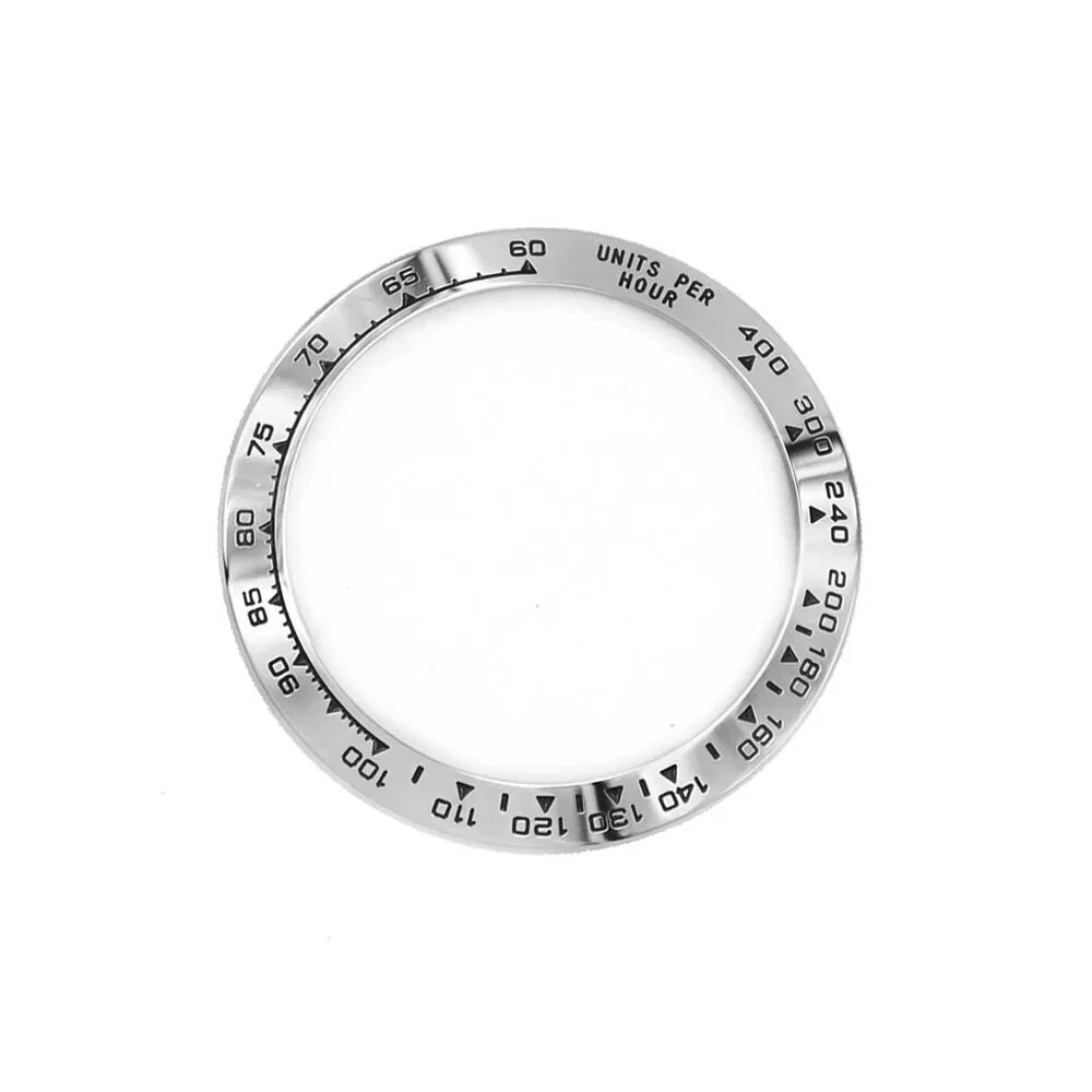 Inserto lunetta per Rolex Daytona in acciaio argento foto 2