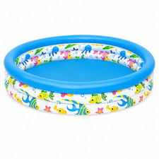 Coral Kids Inflatable Paddling Pool Blue Summer Play Pool 122cm