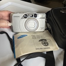 Samsung Maxima Zoom 130 GLM 35mm Film Camera Tested WORKING with Case Manual