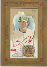 2023 Topps Allen and Ginter Framed Mini Autographs Red Ink Barry Zito Auto /10