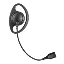 Pryme SNP-DR D-Ring Earpiece w/ Braided Fiber Cable 2-Pin SNAP Connector