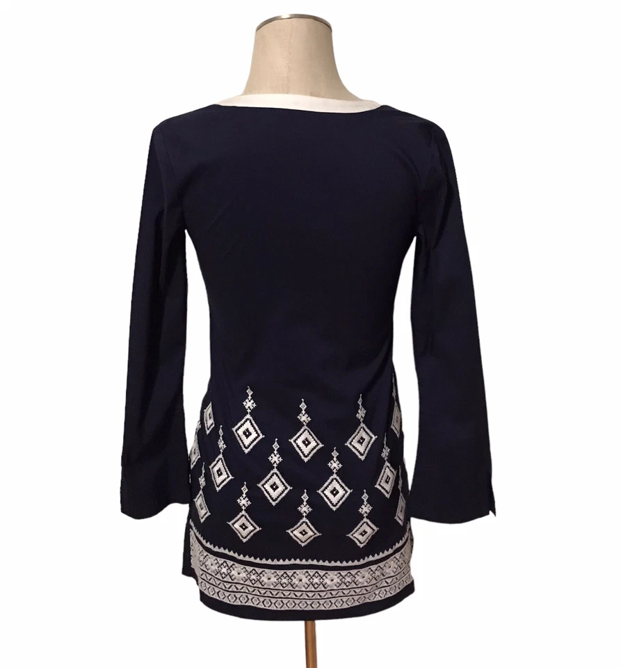 Vestido Athleta Cubrir Desierto Diamante Túnica Kimssa Azul Marino Bordado Para Mujer’s XXS Foto 3 de 4