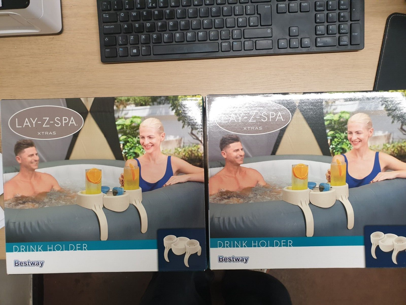 LAY-Z SPA HOT TUB XTRAS  2X CUP DRINKS HOLDER & SNACK TRAY BESTWAY X2 JUST£10.99