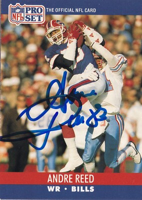 ANDRE REED AUTO'D SIGNED 1990 PRO SET CARD #440 BUFFALO BILLS HOF ...