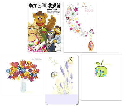 GET WELL SOON Grußkarten ~ Kinder Erwachsene ~ süß & schrullig ~ KOSTENLOSER schneller Versand