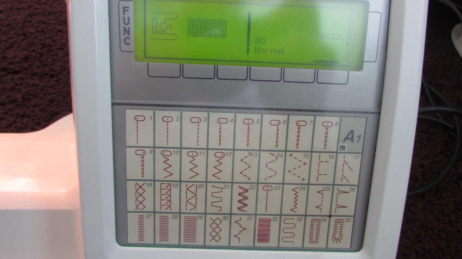 Husqvarna Viking Designer II 2 A1 Embroidery BASIC Function Stitch d