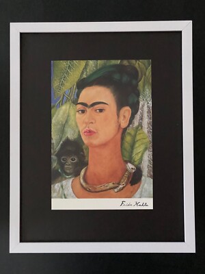FRIDA KAHLO | Signed Print from Mexico ''Self Portrait'' + Framed | Buy it Now!