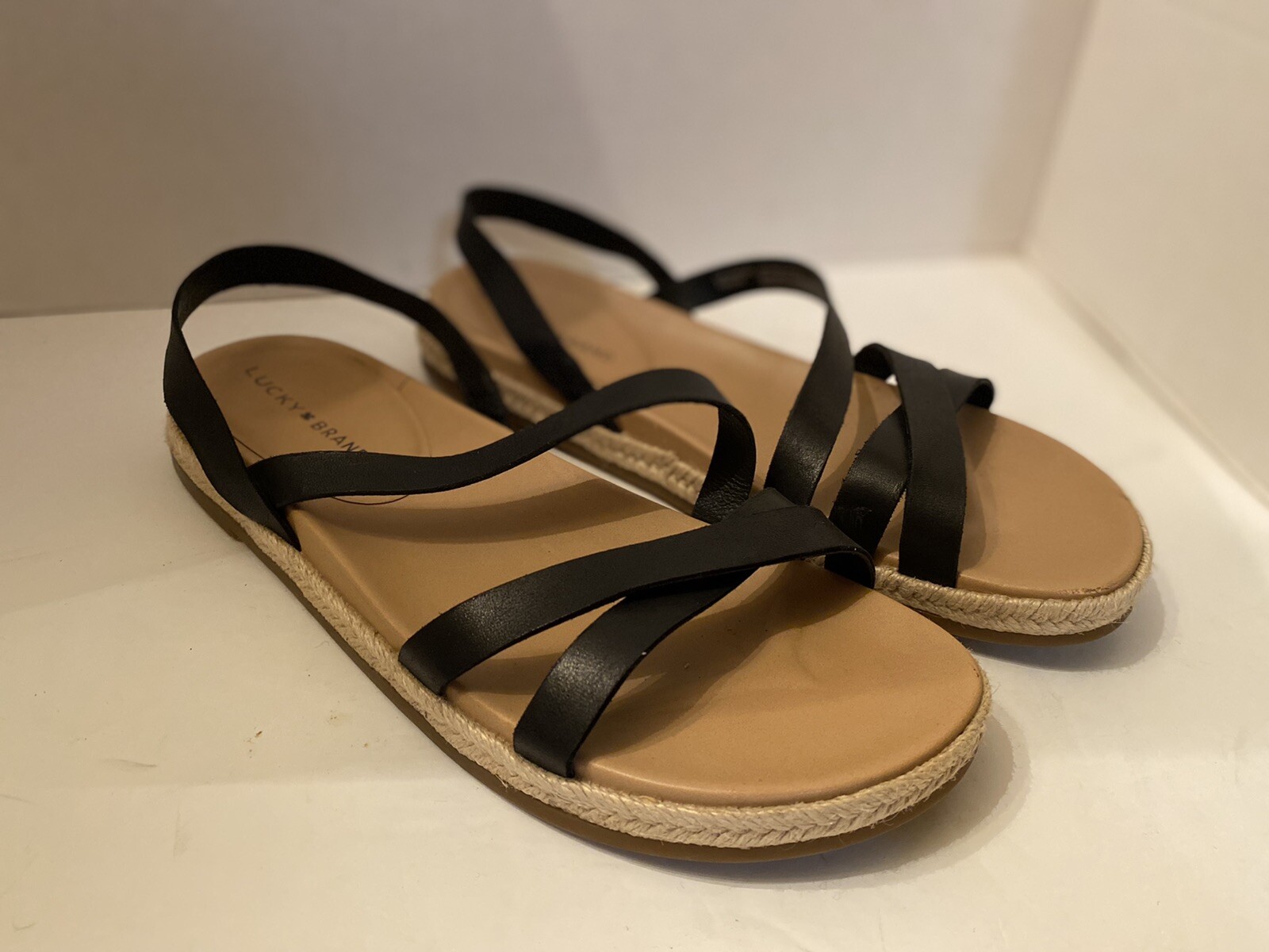 Womens Lucky Brand LP-Daedil Black Sandals Size 10 | eBay