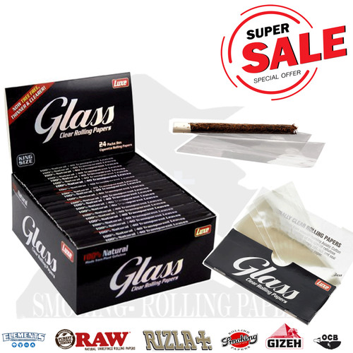 Vetro Trasparente Cartine Lungo Trasparente King Size Slim 24 Libretti Originale