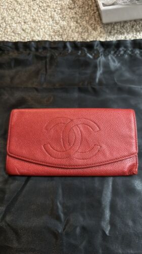 chanel small wallet pink leather