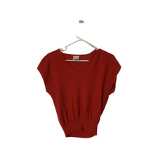 Vintage 1980s red Sweater Barry  Me Retro Sleeveless S/M