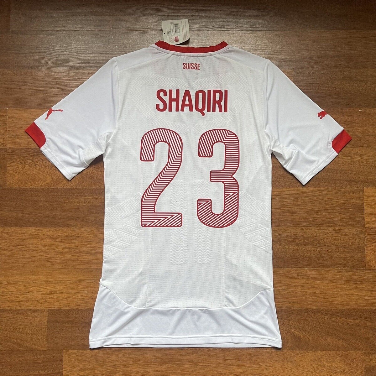 SWITZERLAND PUMA 2014 WORLD CUP FOOTBALL AWAY JERSEY #23 SHAQIRI