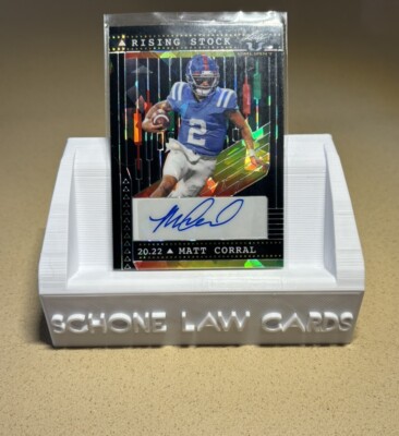 2022 Matt Corral Rising Stock Leaf 3/3 Auto