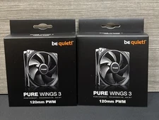 Be Quiet(Two Pack) Pure Wings 3, 120mm PWM Case Fan High Performance Cooling Fan