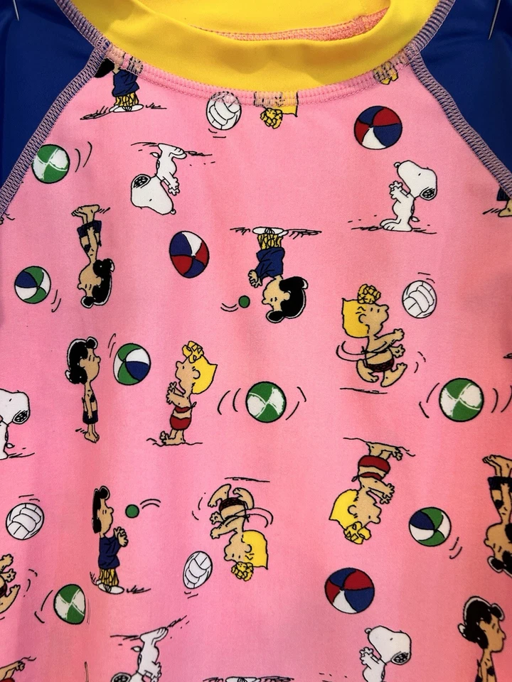 Hanna Andersson Protector Solar Natación Erupciones Protector Top Snoopy Charlie Marrón 6/7 120 Foto 2 de 4