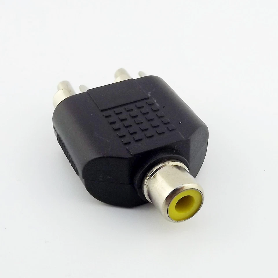 10x RCA Female Jack to Dual RCA Male Y Splitter Audio AV Plug Adapter Converter - Image 4 of 4