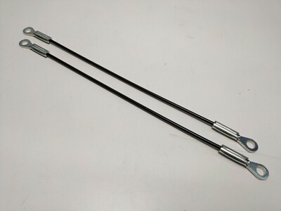 Pair (2) of Flexible Tailgate Tethers 12'' Golf Cart Club Car Cable 105128001