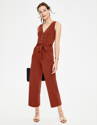 Boden - Bryony Jersey Jumpsuit - Damen Overall Taschen NEU UK 14 EU 42