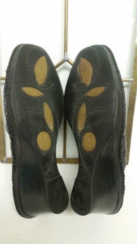 Clarks Artisan Gray Leather Lightweight Clogs Mules Womens 11 M Medium Excellent - Picture 4 of 5