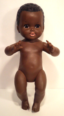 1972 Shindana Zuri Black African American Girl Baby Doll 13'' Nude Bootstrap Inc