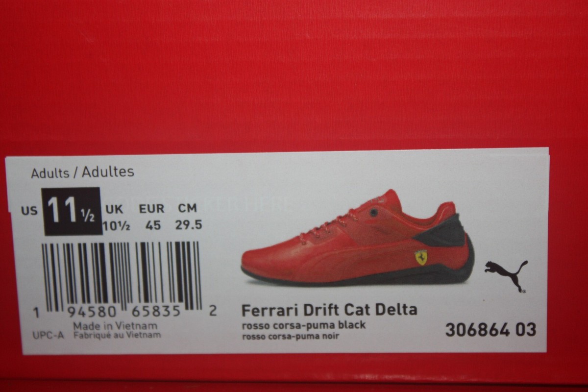 Size 11.5 - PUMA Drift Cat Delta x Scuderia Ferrari Red for 