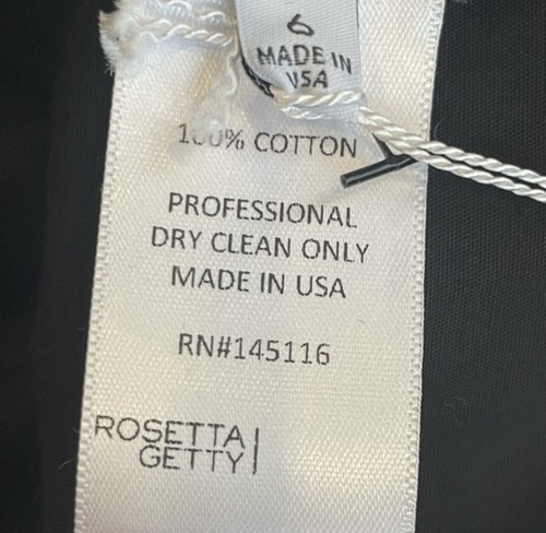 NWT Rosetta Getty black Women Dress- 6 $730 - Picture 11 of 14