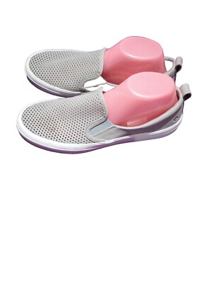 Sperry Womens Top-Sider Sneaker Gray Seaside Perforated Shoes