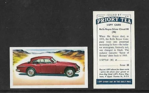 Motor Cars/Bikes UK Issue Collectable Tea Cards