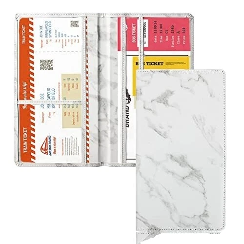 ID de hombre cuero blanco y los titulares de Placa