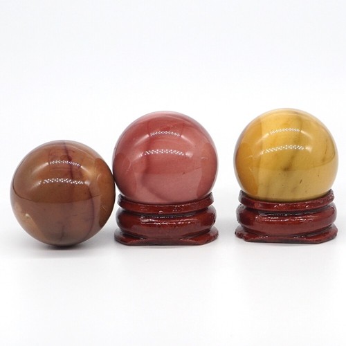 30MM Natural Gemstone Mookaite Crystal Reiki Healing Sphere Ball (1pcs) - Picture 2 of 3