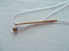 Afghan crochet hook/needle, dark bamboo, 47" long
