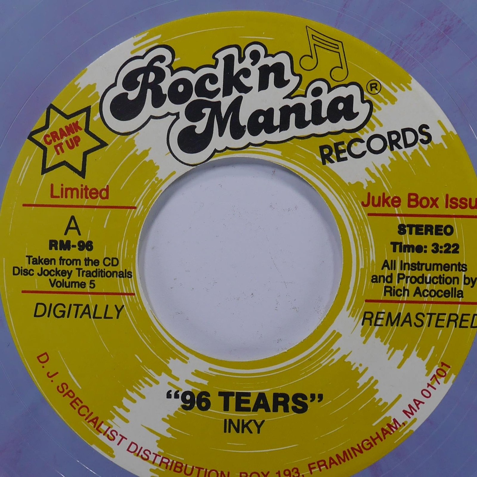 INKY 96 Tears ROCK'N MANIA RECORDS RM-96 NM 45rpm | eBay