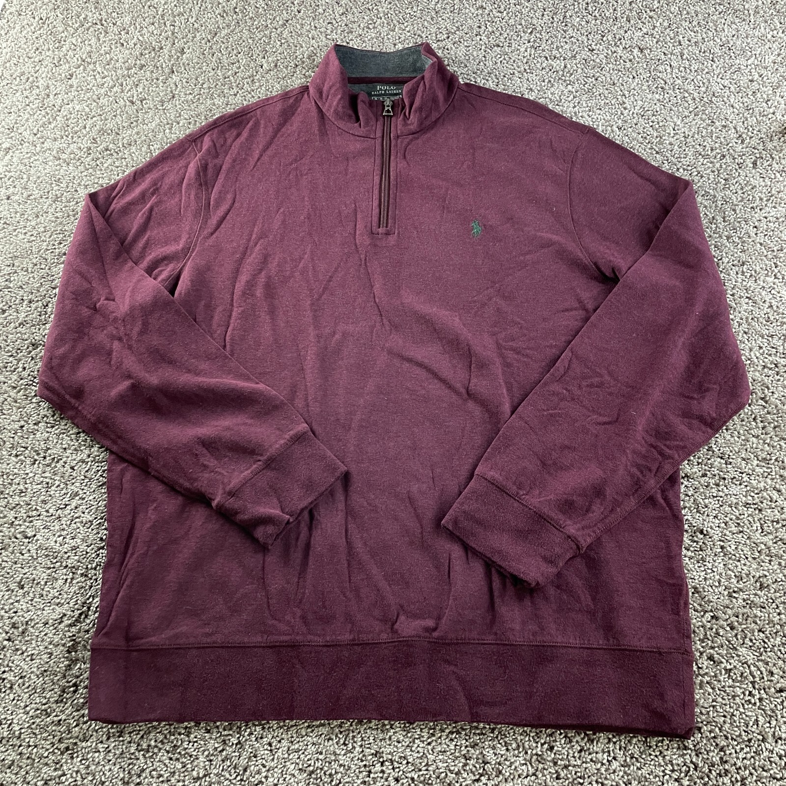 Ralph Lauren Polo Maglione Adulto Extra Large Marrone Pony Felpa Uomo