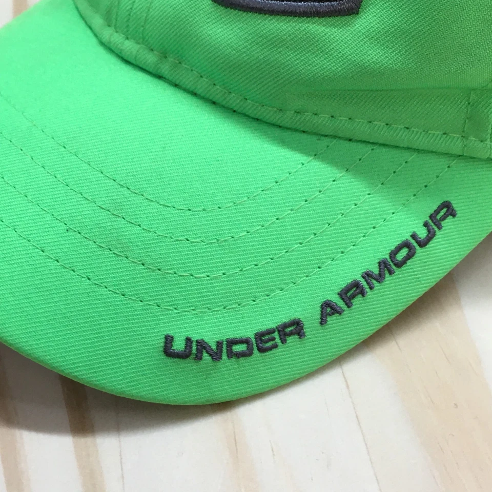Under Armour Baseball Cap Youth Green OS Adjustable Curved Brim Embroidered Logo - Image 3 of 4
