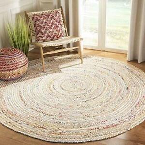 Attracktive 7x7 rug Reversible Round Area Rag Rug 7x7 Ft Hardwood Floors Woven Cotton Colourful Ebay